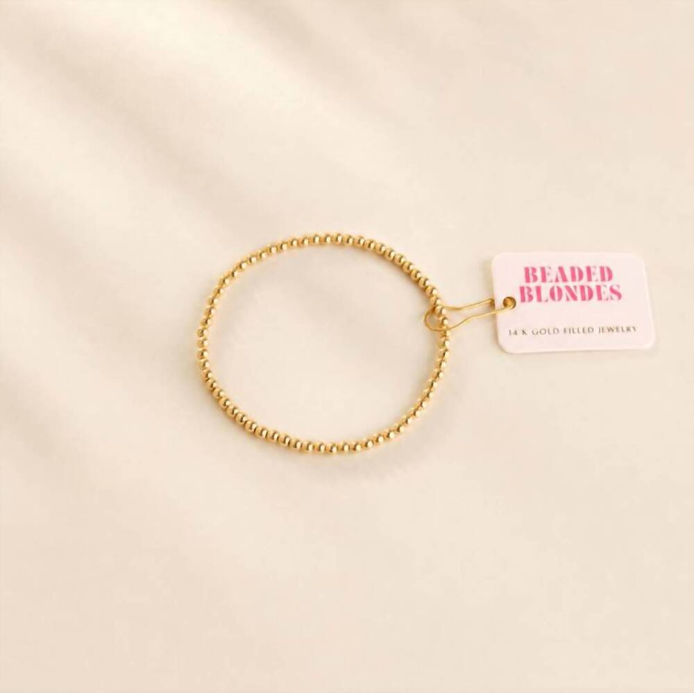 NEW BEADED BLONDES women's beaded bracelet - 3mm in gold